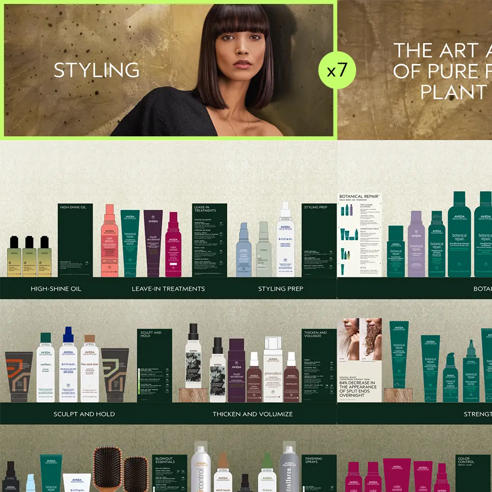 AVEDA DOMAIN HEADERS (SET OF 7)