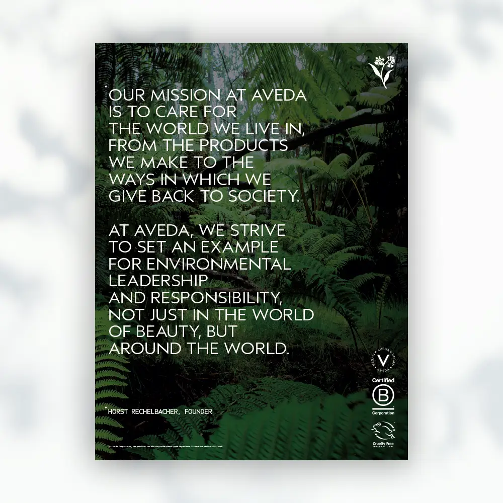 AVEDA MISSION POSTER